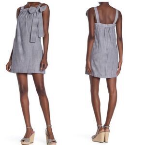 Trina Turk Blue and White Sleeveless Sundress